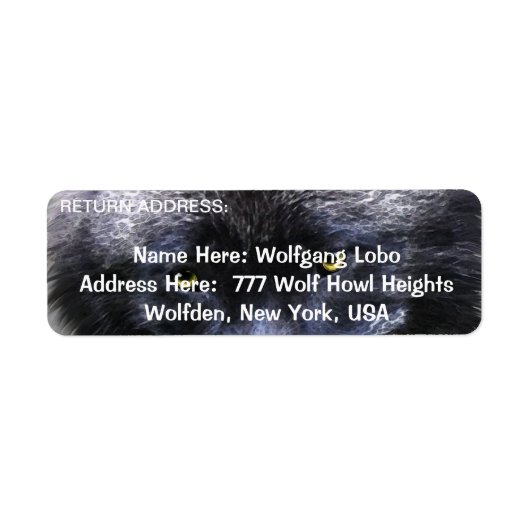 HOUT WOLF Wildlife Retouradres Labels (Voorkant)