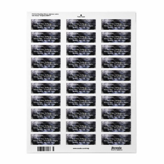 HOUT WOLF Wildlife Retouradres Labels (Full Sheet)