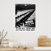 Hout wordt omgeploegd — WW2 Poster (Keuken)