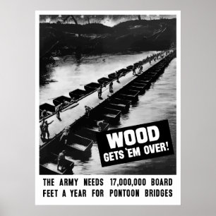 Hout wordt omgeploegd — WW2 Poster