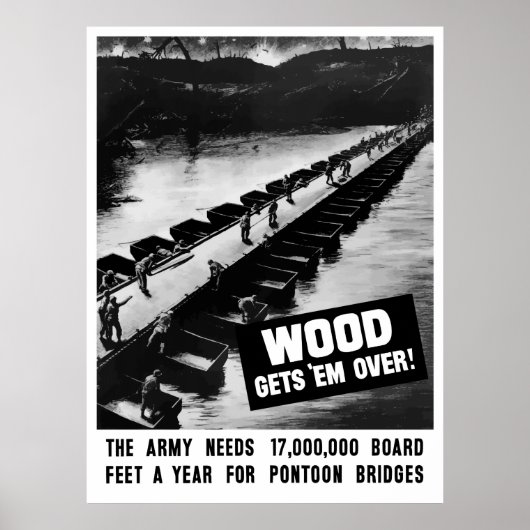 Hout wordt omgeploegd — WW2 Poster (Voorkant)