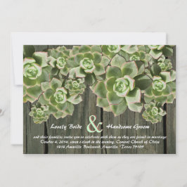  hout Zacht Succulents Wedding Invitations Kaart