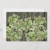  hout Zacht Succulents Wedding Invitations Kaart (Achterkant)