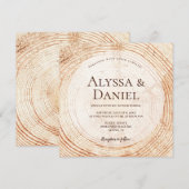 Hout zonder korrel Aangepast huwelijk Kaart (Voorkant / Achterkant)