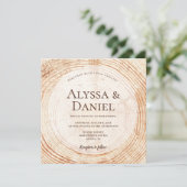 Hout zonder korrel Aangepast huwelijk Kaart (Staand voorkant)