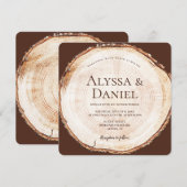 Hout zonder korrel Aangepast huwelijk Kaart (Voorkant / Achterkant)