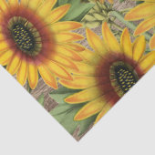 Hout Zonnebloemen Tissuepapier (Detail)