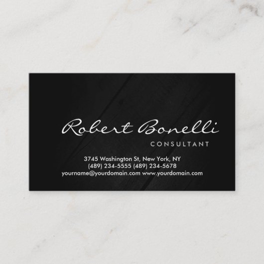 Houtachtergrond Moderne consultant Visitekaartje (Voorkant)