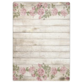 Houtachtergrond Moderne  elegante Rozen Roze Klembord (Achterkant)