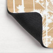 Houtachtergrondbloemen korrelig bloembloempatroon muismat (Hoek)