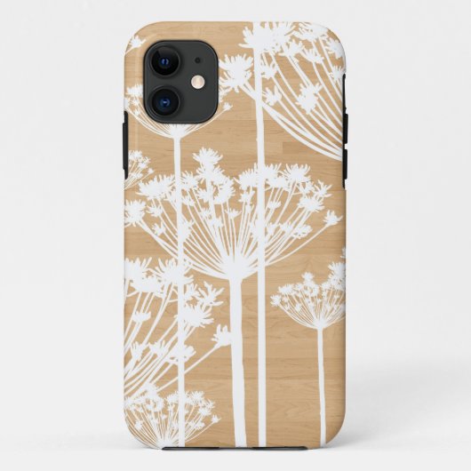 Houtachtergrondbloemen, korrelig bloempatroon Case-Mate iPhone case (Achterkant)