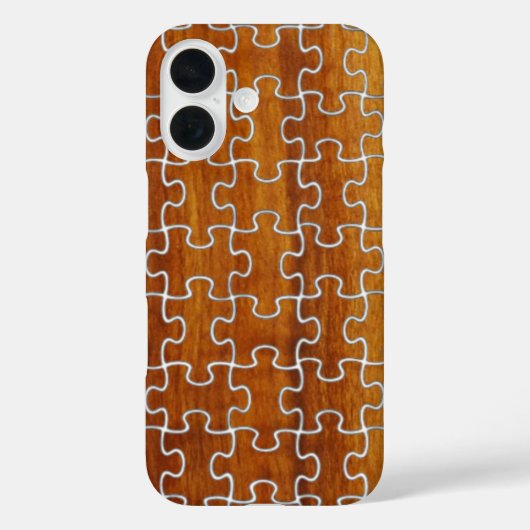 Houtachtig Puzzelpatroon Case-Mate iPhone Case (Achterkant)