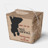 Houtachtige bruiloft bedankdoosjes (Achterkant)