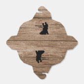 Houtachtige bruiloft bedankdoosjes (Uitgevouwen)