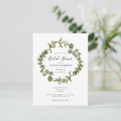 Houtachtige Eucalyptus Groene Bruiloft Uitnodiging (Staand voorkant)