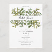 Houtachtige Eucalyptus Groene Bruiloft Uitnodiging (Voorkant)