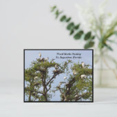 Houtafels nesten feestdagenkaart (Staand voorkant)