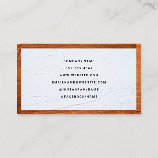 Houtafwerking | Spackle | Home Repair Logo Visitekaartje (Achterkant)