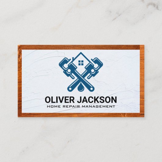 Houtafwerking | Spackle | Home Repair Logo Visitekaartje (Voorkant)