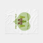 Houtbeaver als je hout van mij bent fleece deken (Voorkant (Horizontaal))