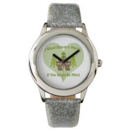 Houtbeaver als je hout van mij bent horloge