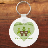 Houtbeaver als je hout van mij bent sleutelhanger (Voorkant)