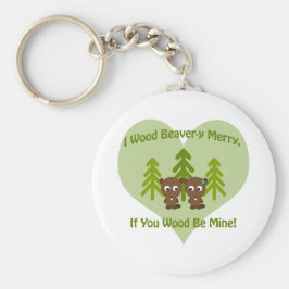 Houtbeaver als je hout van mij bent sleutelhanger