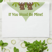 Houtbeaver als je hout van mij bent theedoek (Gevouwen)