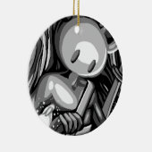 Houtbeer Keramisch Ornament (Rechts)