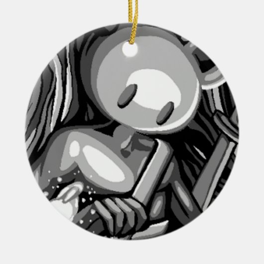 Houtbeer Keramisch Ornament (Voorkant)