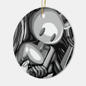 Houtbeer Keramisch Ornament (Links)