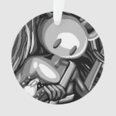 Houtbeer ornament (voorkant)
