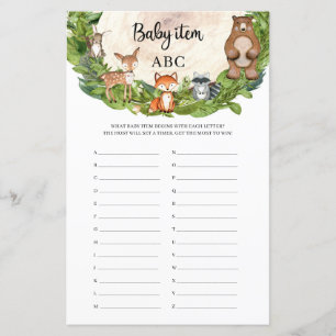 Houtbeesten houten plak Baby ABC