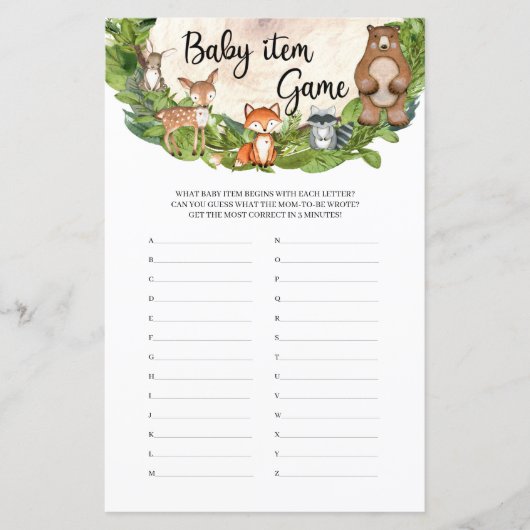 Houtbeesten houten slice greenery Baby Item (Voorkant)