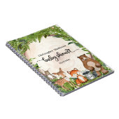 Houtbeesten houten slice greenery baby notitieboek (Rechterzijde)