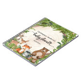 Houtbeesten houten slice greenery baby notitieboek (Linkerzijde)