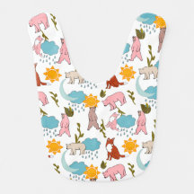 Houtbeitsen - met de hand getrokken Beer en vos