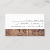 Houtbewerker - Border Wood Grain Visitekaartje (Achterkant)