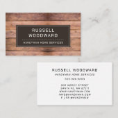 Houtbewerker Carpenter Handyman Gereedschap van de Visitekaartje (Voorkant / Achterkant)