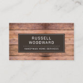 Houtbewerker Carpenter Handyman Gereedschap van de Visitekaartje (Voorkant)