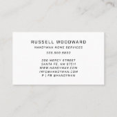 Houtbewerker Carpenter Handyman Gereedschap van de Visitekaartje (Achterkant)