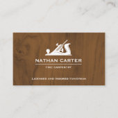 Houtbewerker Carpenter Jack Plane Dark Wood Visitekaartje (Voorkant)