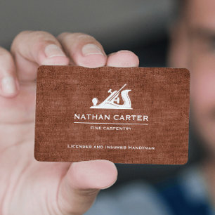 Houtbewerker Carpenter Jack Plane Grunge BROWN Visitekaartje