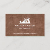 Houtbewerker Carpenter Jack Plane Grunge BROWN Visitekaartje (Voorkant)