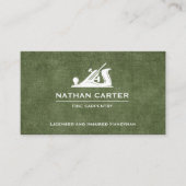 Houtbewerker Carpenter Jack Plane Grunge GREEN Visitekaartje (Voorkant)