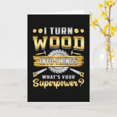 Houtbewerker Carpenter Superpower Gift Kaart (Gele Bloem)