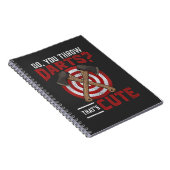  houtbewerker Darts Ax Throwing Humor Notitieboek (Rechterzijde)