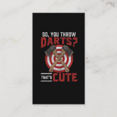  houtbewerker Darts Ax Throwing Humor Visitekaartje (Voorkant)