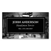 Houtbewerker Gereedschap Timmerman Handyman Busine Magnetisch Visitekaartje (Voorkant)