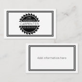 Houtbewerker Gereedschap Timmerman Handyman Busine Visitekaartje (Voorkant / Achterkant)